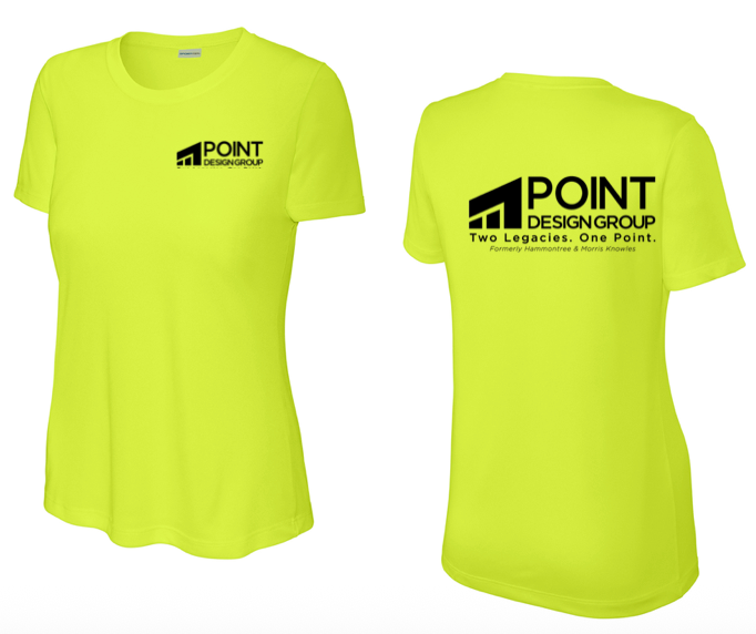 Ladies Scoop neck Sport Tek Safety Tee